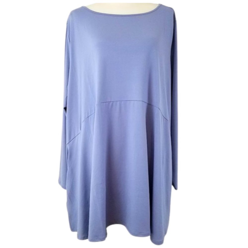 JOAN RIVERS Lavender Top With Pockets - New Pullover Blouse Women's Plus Size 3X